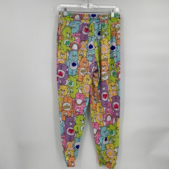 Care Bear Print Pajama Pants Jogger Rainbow Pink Yellow Purple Size Medium 8-10 - Picture 6 of 8